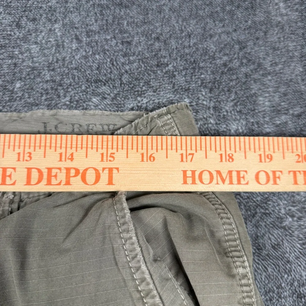 Vintage J Crew Pants Mens 34x28 Green Broken-In Cargo Flannel Lined Ripstop Work